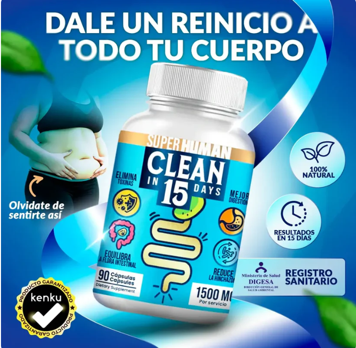 Clean15™ Limpieza Completa Estomacal en 15 días + Envío Gratis
